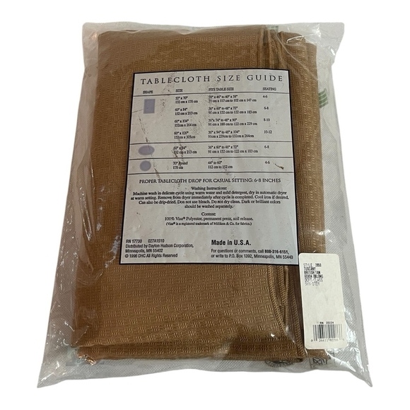 New Vintage Table Cloth FURIO Home Tuscany Oblong Gold Rectangular Tablecloth - Picture 3 of 4